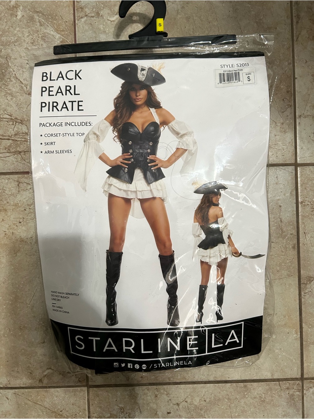 Starline LA Black & Cream Black Pearl Pirate Costume for Kids